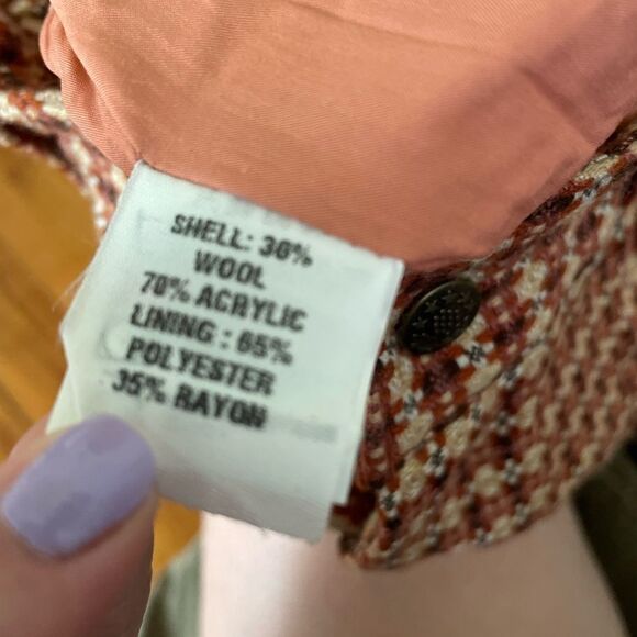 Vintage Children's Brick Red Houndstooth Trousers - Picture 8 of 11